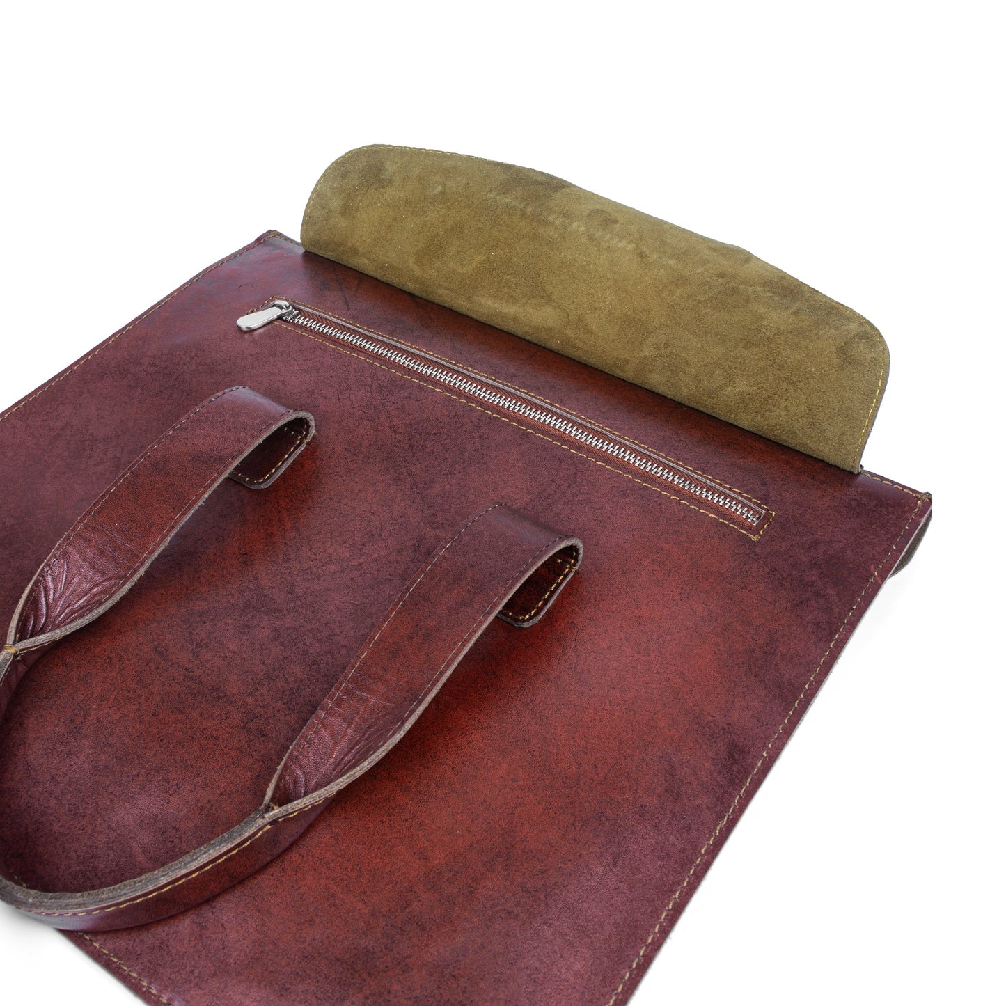 Heritage Luxe Maroon Leather Sleeve